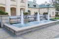 Fountains next to town hall of Siedlce city. Royalty Free Stock Photo