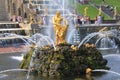 Fountains of Peterhof, Russia Royalty Free Stock Photo