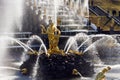 Fountains in Peterhof, Samson tearing the lion's mouth.