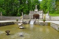 Fountains in Public Gardens of Hellbrunn Palace in Salzburg