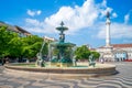 Fountains in Rossio Square, Lisbon, portugal