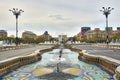 the fountains from Unirii Square in Bucharest