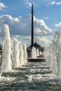 Fountains in Victory park on Poklonnaya hill, Moscow, Russia Royalty Free Stock Photo