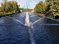 Fountians at the Canada Wonderland Royalty Free Stock Photo