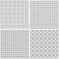 Four mesh seamless patterns Royalty Free Stock Photo