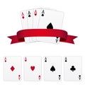 Four aces Royalty Free Stock Photo