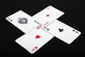 Four aces of play card Royalty Free Stock Photo