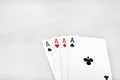 Four aces of play card Royalty Free Stock Photo