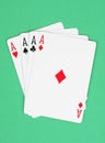 Four aces playing cards Royalty Free Stock Photo