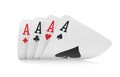 Four Aces Playing Cards Isolated Royalty Free Stock Photo