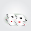 Four aces playing cards Royalty Free Stock Photo