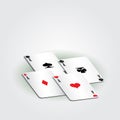 Four aces playing cards