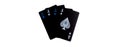 Four aces playing cards for poker casino game isolated on white background Royalty Free Stock Photo