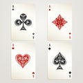 Four aces playing cards