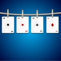 Four aces Royalty Free Stock Photo