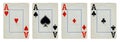 Four Aces Vintage Playing Cards - isolated