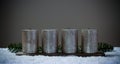 Four advents candles cleared without fire Royalty Free Stock Photo
