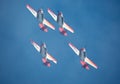 Four Aerobatic Aircraft in Flight at an Air Show Royalty Free Stock Photo