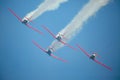 Four Aerobatic Aircraft in Flight at an Air Show Royalty Free Stock Photo