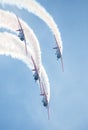 Four Aerobatic Aircraft in Flight at an Air Show Royalty Free Stock Photo