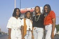 Four African-American young women