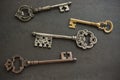 Four Antique Keys Royalty Free Stock Photo