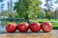 Four apples A Royalty Free Stock Photo