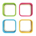 Four applet copyspace colorful boxes Royalty Free Stock Photo