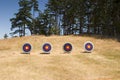 Four Archery Targets Royalty Free Stock Photo