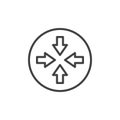 Four arrow line icon