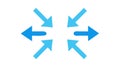 Four Arrows Pointing Inwards Icon for Focus and Centralize, vector design Generative AI Royalty Free Stock Photo