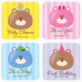 Four Assorted Baby Cards Royalty Free Stock Photo