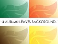 Four autumn leaves background Royalty Free Stock Photo