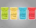 Four banner for the tariffs and price lists. Royalty Free Stock Photo