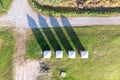 Four Beach Hut Shadows Royalty Free Stock Photo