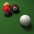 Four billiard balls