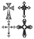 Four black cross Royalty Free Stock Photo