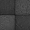 Four black fabric textures. Royalty Free Stock Photo