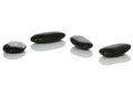 Four black pebbles