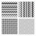 Basic shape collection of zigzag line patterns for design elements Royalty Free Stock Photo
