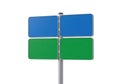 Four blank signposts ready for your custom text and directions Royalty Free Stock Photo