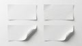 Four blank white sticky notes Royalty Free Stock Photo