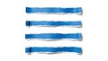 Four blue torn paper strips arranged horizontally Royalty Free Stock Photo