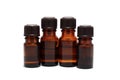 Four bottles of aromatherapy oils Royalty Free Stock Photo