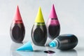 Four Bottles of Food Coloring Royalty Free Stock Photo