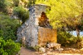 Four a boulet de canon mediaval stone artylery station on Saint Honorat island offshore Cannes in France