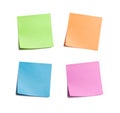 Four Bright Sticky Notes Royalty Free Stock Photo