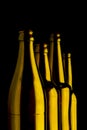 Four brown bottles Royalty Free Stock Photo