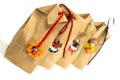 Four brown gift bags Royalty Free Stock Photo