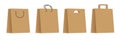 Four brown paper bags Royalty Free Stock Photo